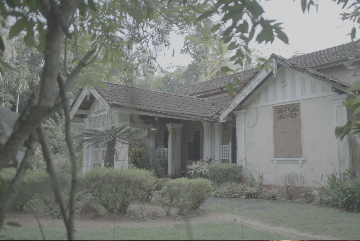 Flat, ungraded log frame of a heritage house exterior